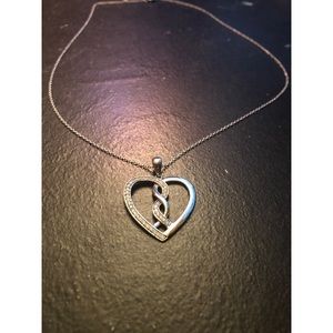 Sterling silver infinity heart necklace